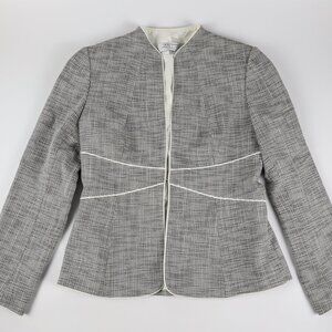 Tahari by Arthur S Levine Women's Blazer Black and White 4 Petite